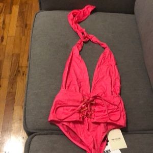 Corset detailing one piece swimsuit